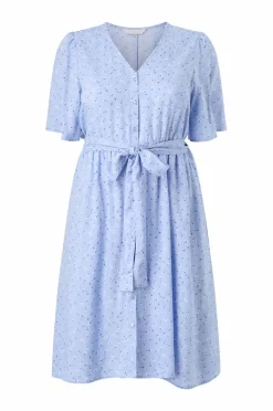 Ellos Plus collection Kjole med draperte volangermer