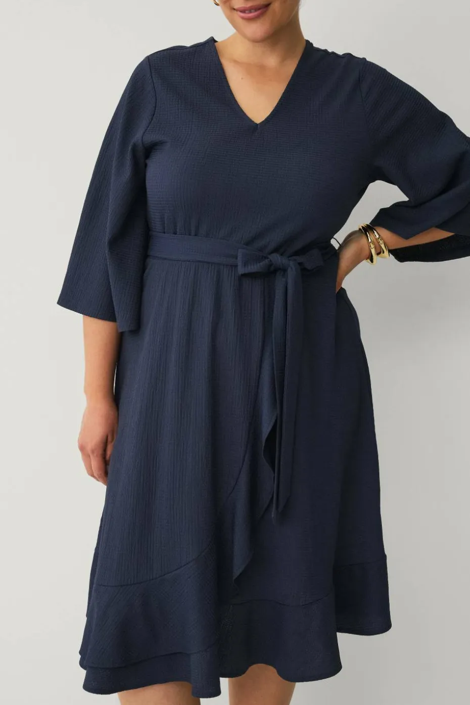 Ellos Plus collection Kjole med knytbart belte