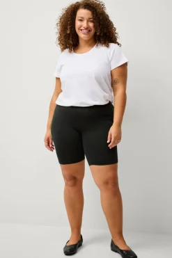 Ellos Plus collection Korte sykkelshortser med høy midje