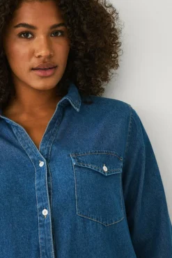 Ellos Plus collection Lang denimskjorte