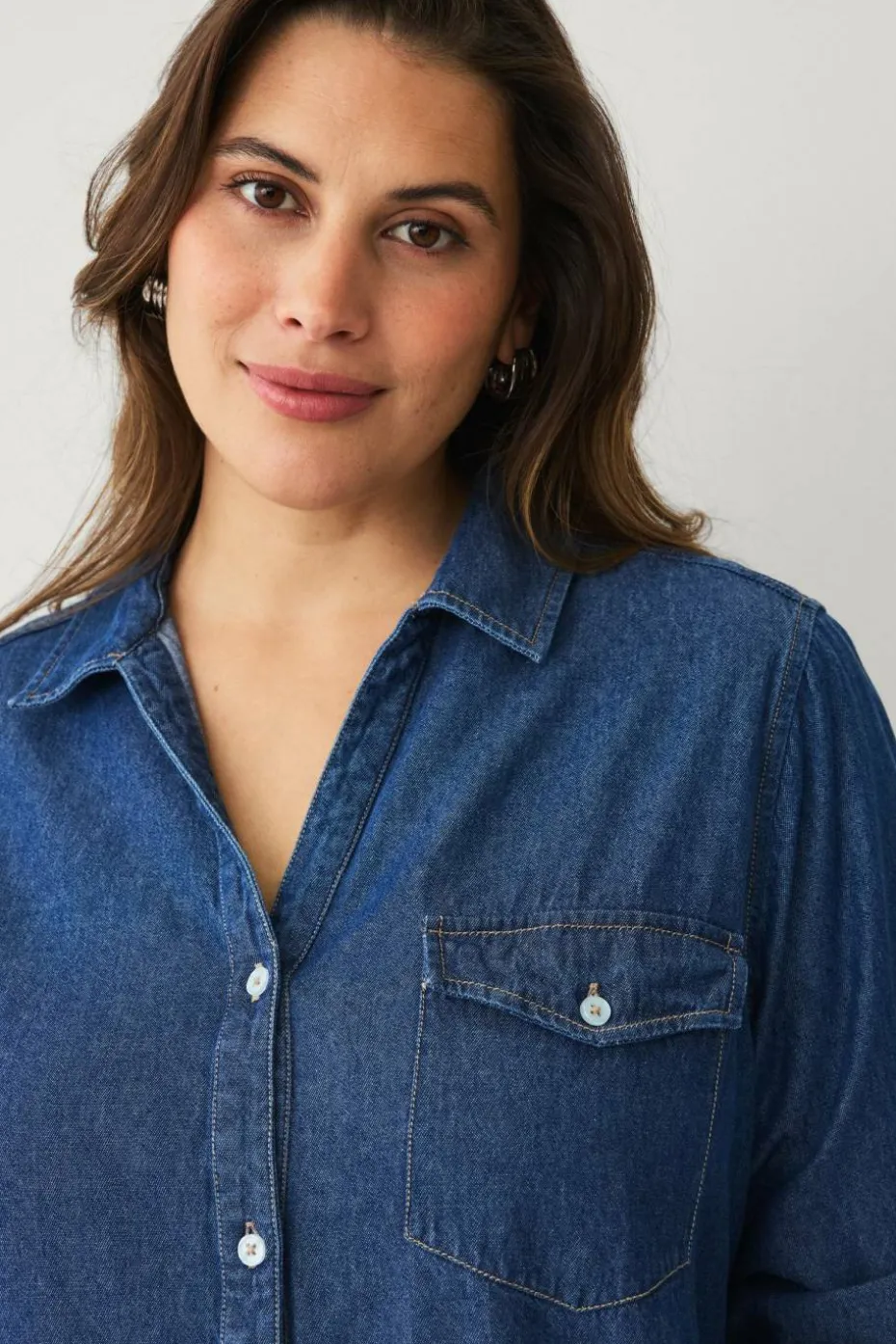 Ellos Plus collection Lang denimskjorte