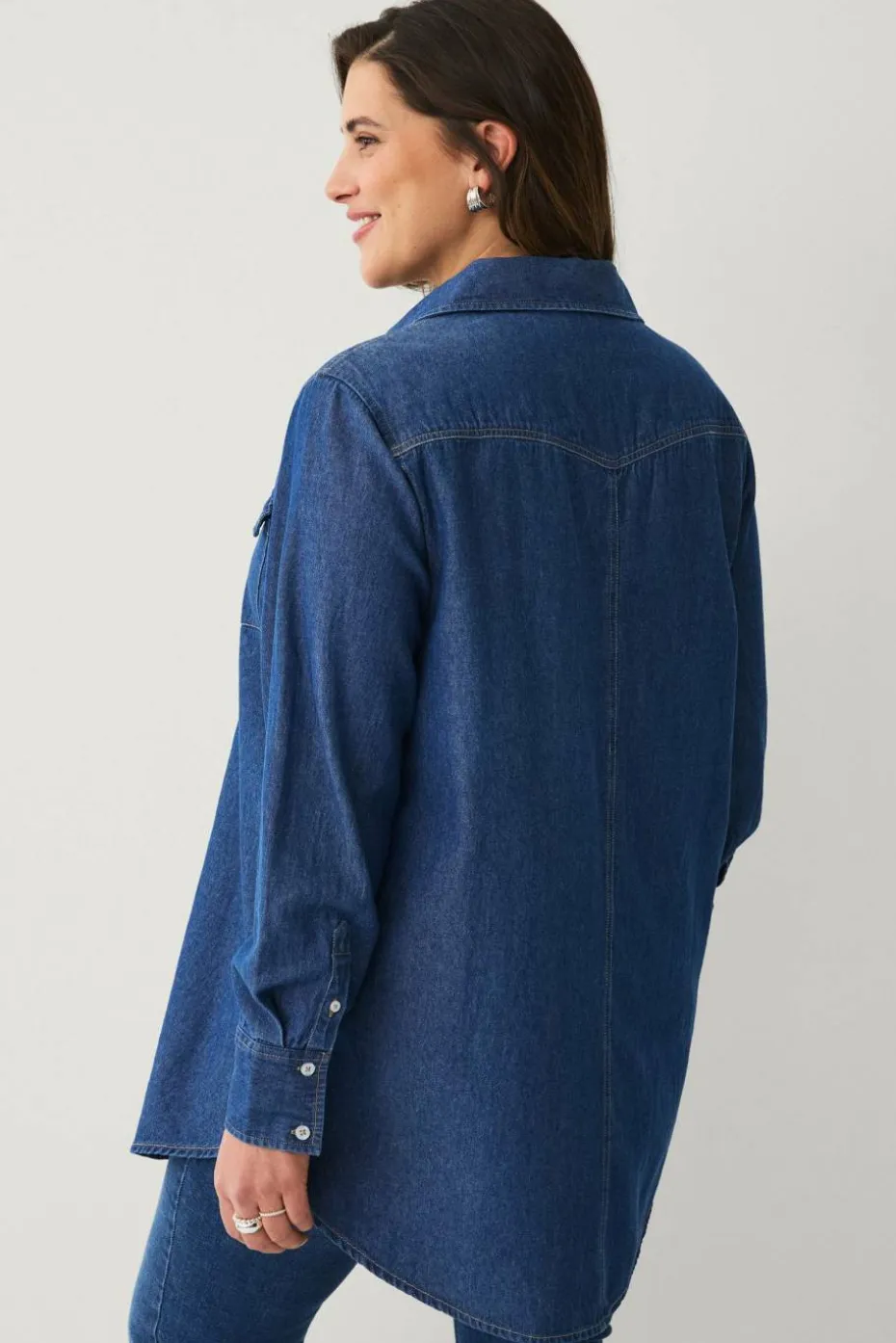 Ellos Plus collection Lang denimskjorte