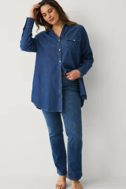 Ellos Plus collection Lang denimskjorte