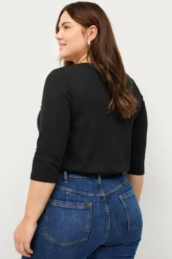 Ellos Plus collection Langermet topp med rund hals