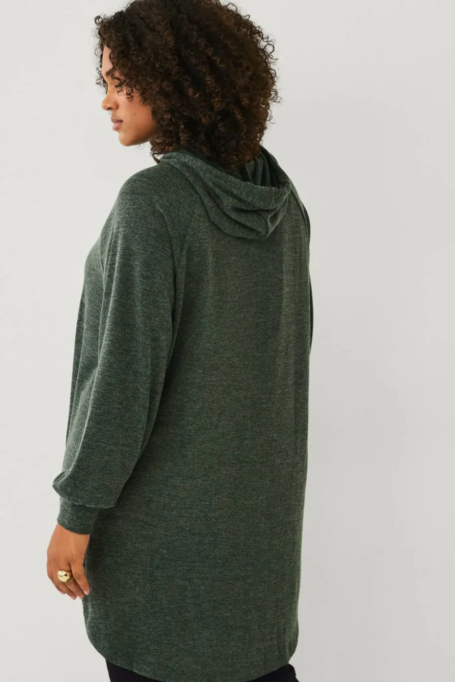 Ellos Plus collection Lang genser med hettegenser