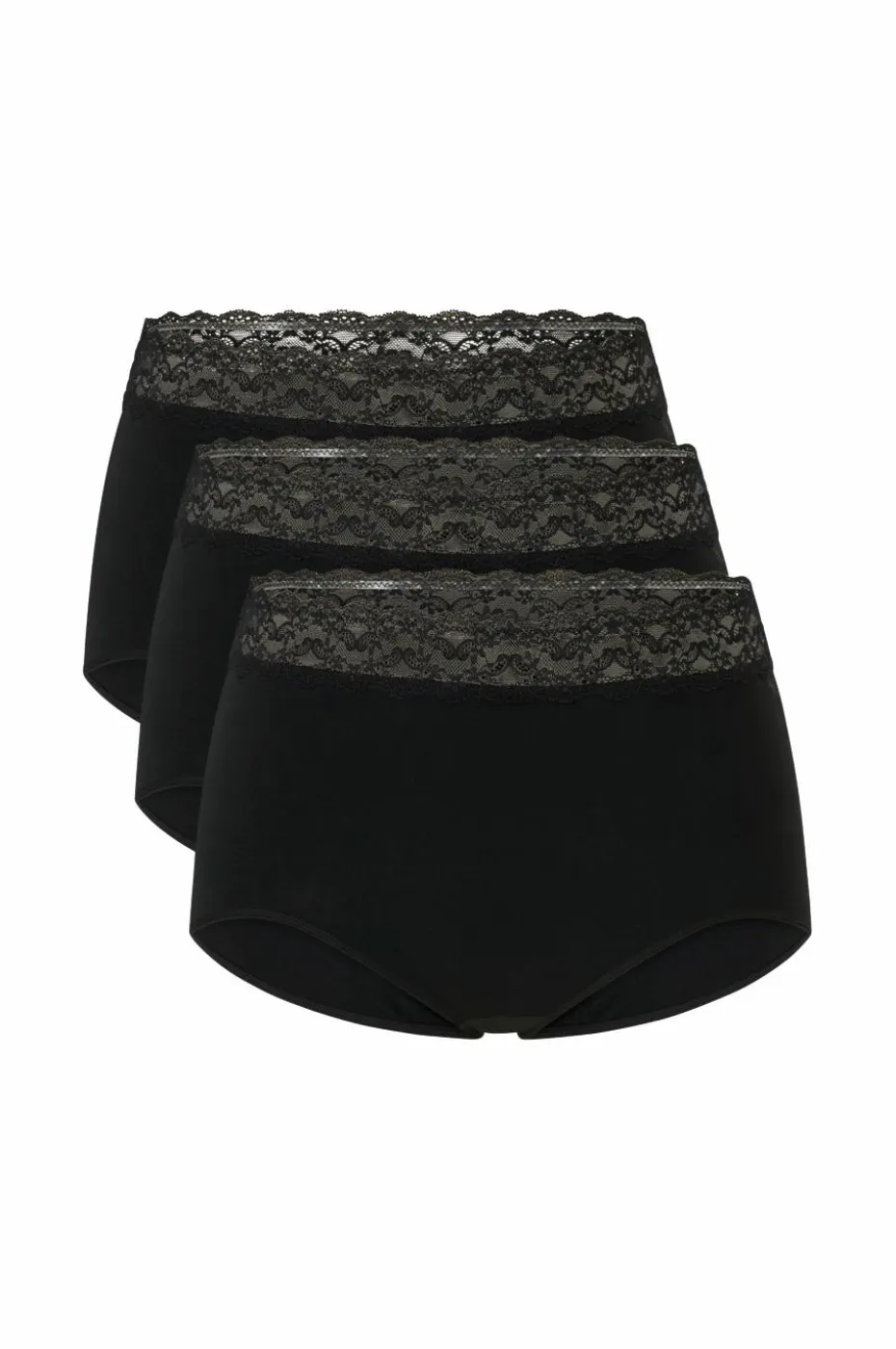 Ellos Plus collection Maxitruser med blondekant 3-pakning