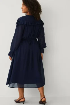 Ellos Plus collection Maxikjole med volanger