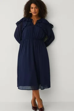 Ellos Plus collection Maxikjole med volanger