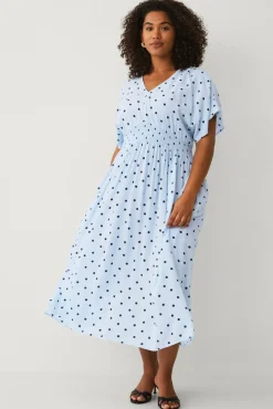 Ellos Plus collection Maxikjole med smockdetalj
