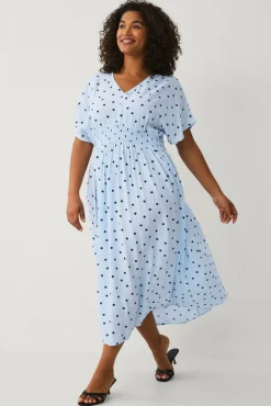 Ellos Plus collection Maxikjole med smockdetalj