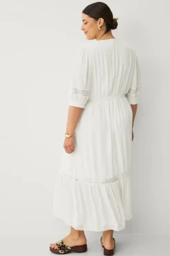 Ellos Plus collection Maxikjole med blondedetaljer