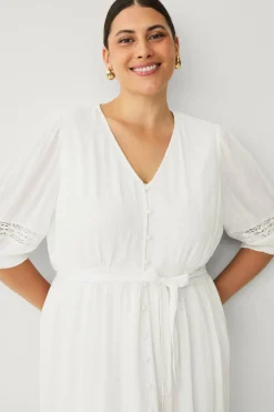 Ellos Plus collection Maxikjole med blondedetaljer
