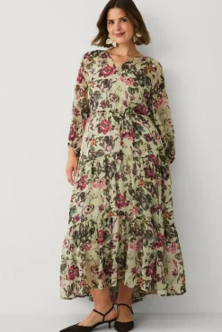 Ellos Plus collection Maxikjole i chiffon