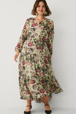 Ellos Plus collection Maxikjole i chiffon