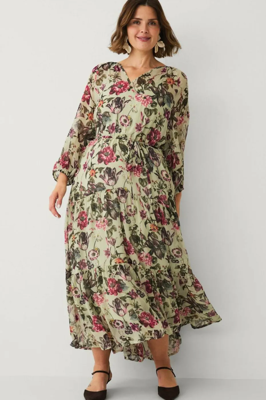 Ellos Plus collection Maxikjole i chiffon