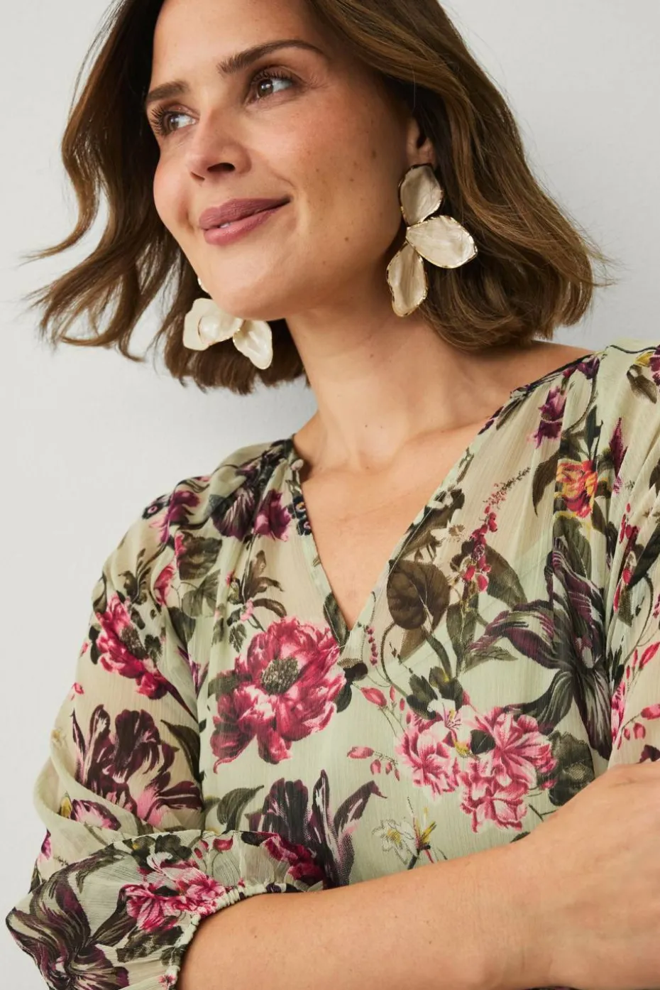 Ellos Plus collection Maxikjole i chiffon