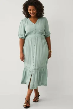 Ellos Plus collection Maxikjole med blondedetaljer