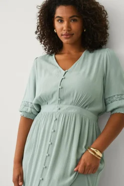 Ellos Plus collection Maxikjole med blondedetaljer