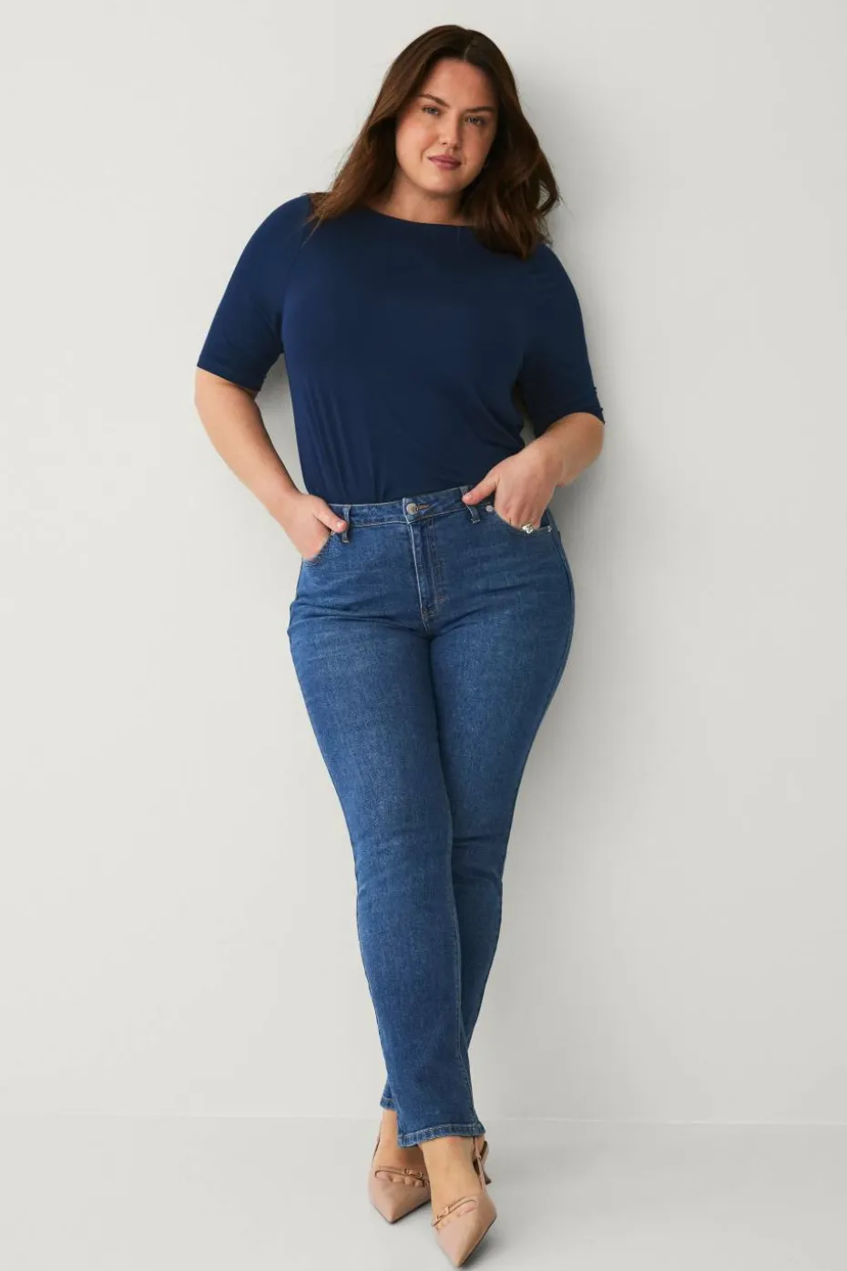 Ellos Plus collection Myk topp med båthals
