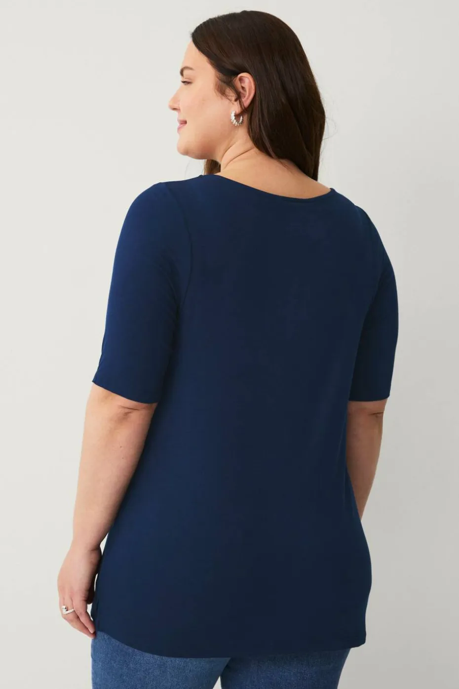 Ellos Plus collection Myk topp med båthals