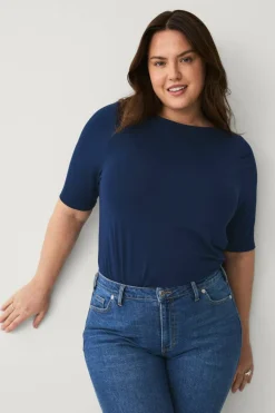 Ellos Plus collection Myk topp med båthals