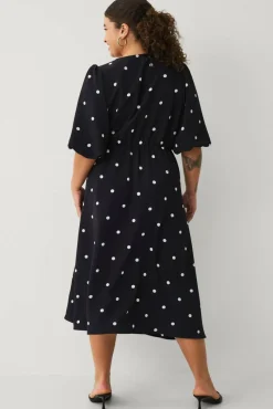 Ellos Plus collection Omslagskjole med puffermer