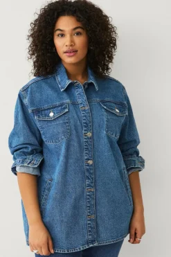 Ellos Plus collection Overdimensjonert denim jakke