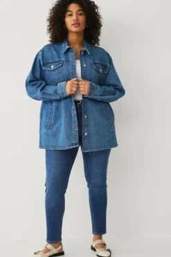 Ellos Plus collection Overdimensjonert denim jakke