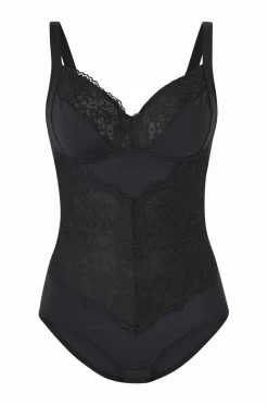 Ellos Plus collection Shapingbody med blondedetaljer - medium support