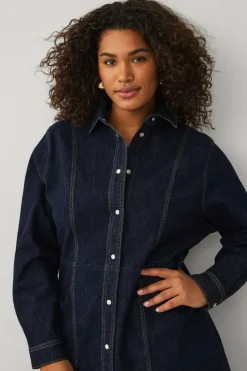 Ellos Plus collection Skjortekjole i denim