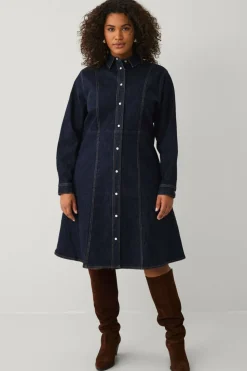 Ellos Plus collection Skjortekjole i denim