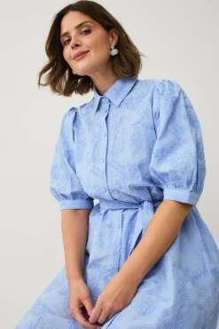 Ellos Plus collection Skjortekjole med broderi
