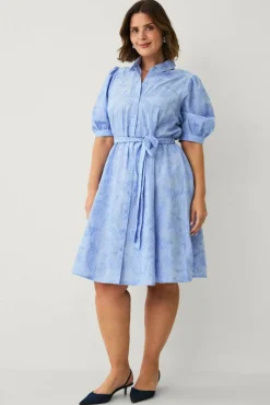 Ellos Plus collection Skjortekjole med broderi