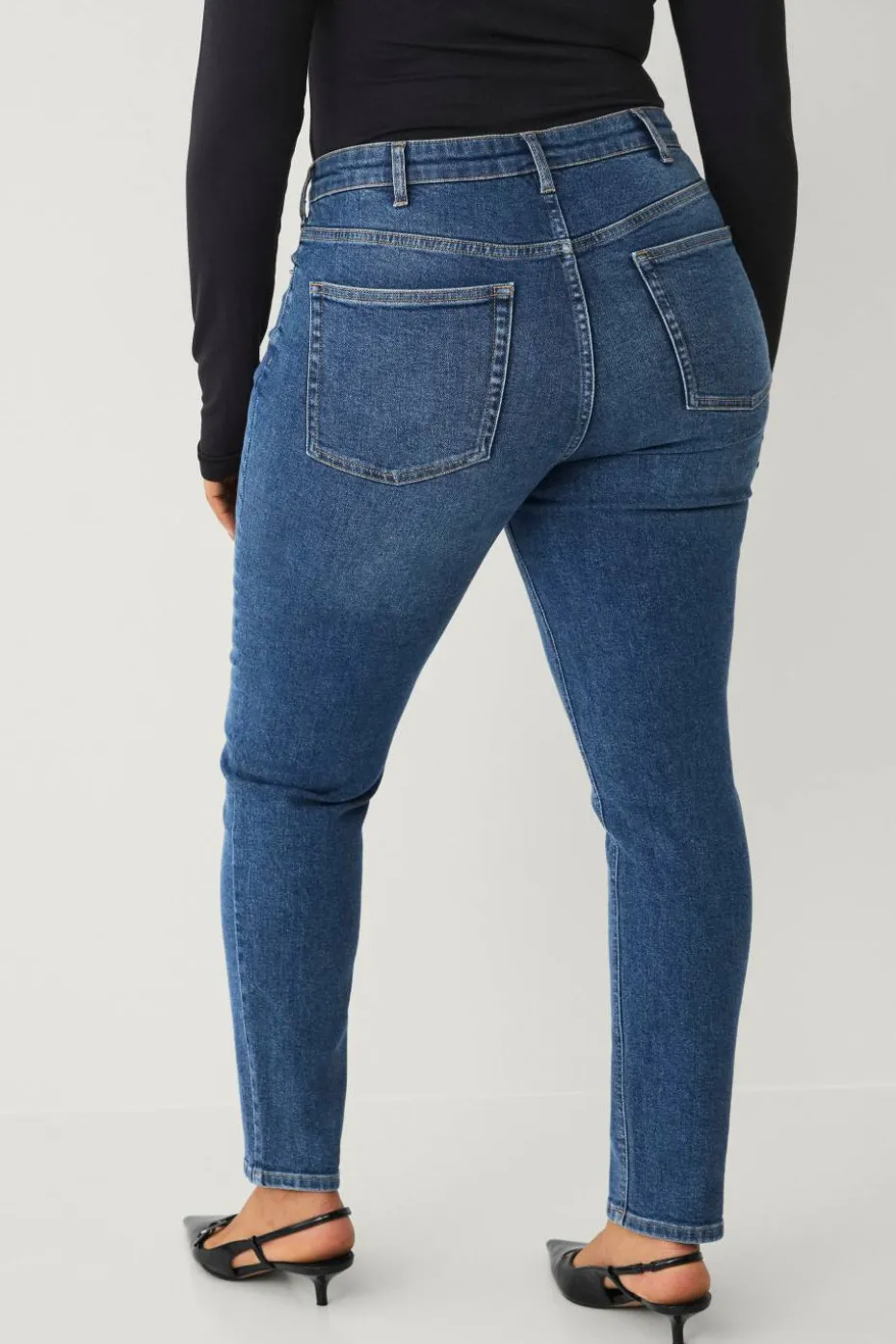 Ellos Plus collection slim jeans med høy midje