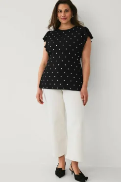 Ellos Plus collection Topp med volangermet