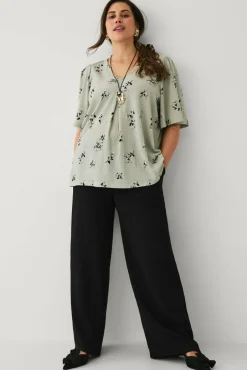 Ellos Plus collection Topp med draperte volangermer