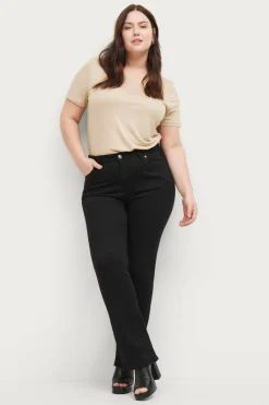 Ellos Plus collection Utsvingte stretchjeans med høy midje