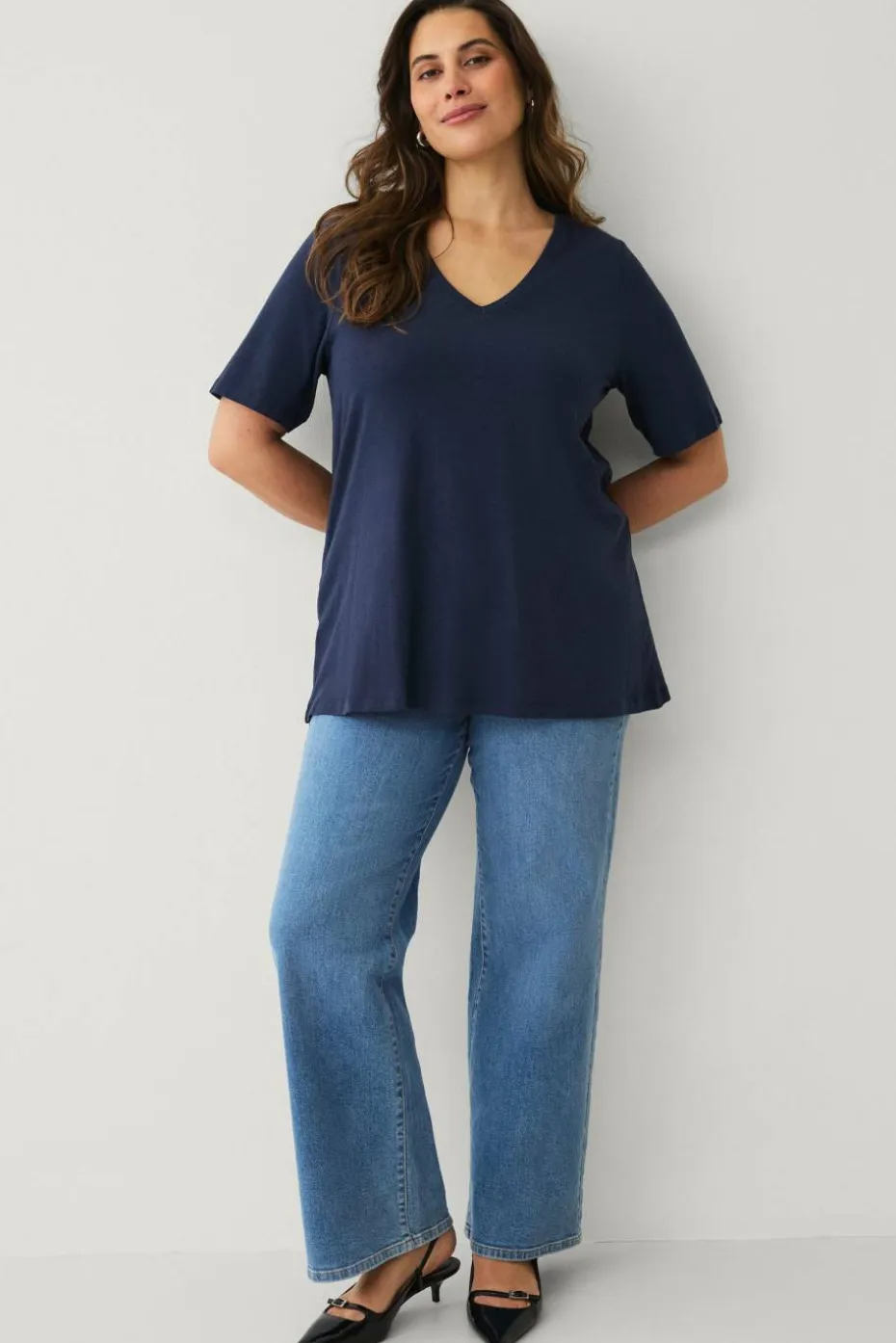 Ellos Plus collection V-formet topp