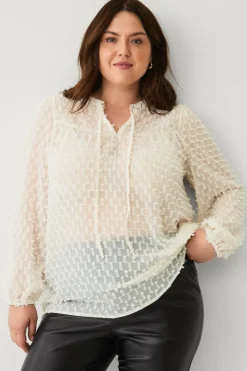Ellos Plus collection Vid bluse med ballongermer