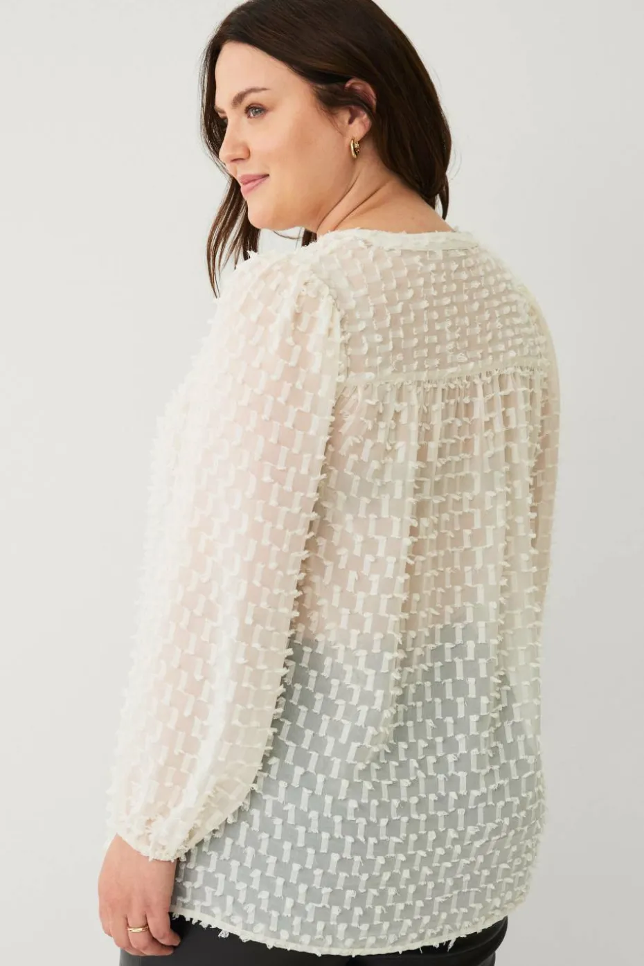 Ellos Plus collection Vid bluse med ballongermer