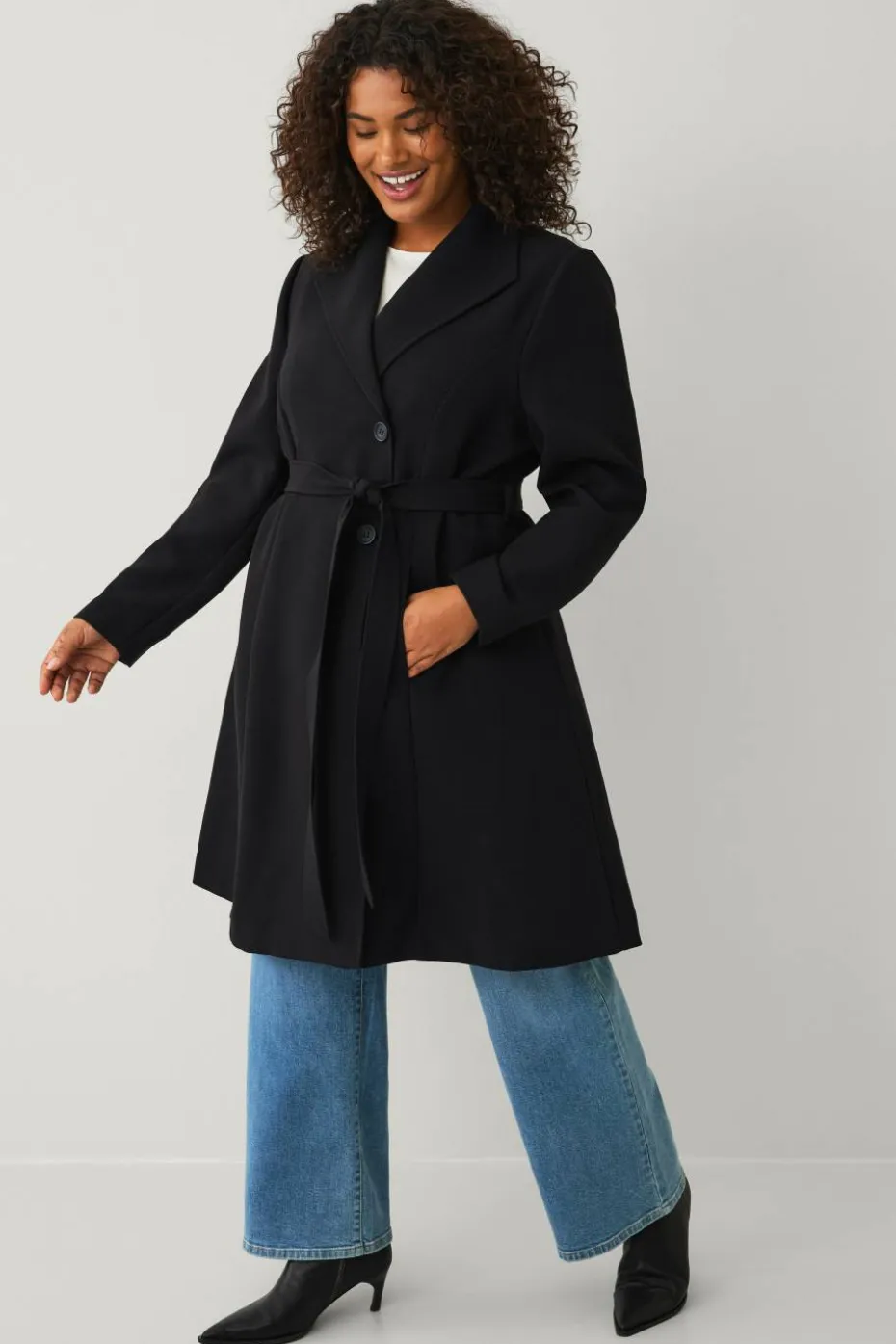 Ellos Plus collection Vårfrakk med et belte