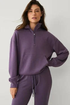 Ellos STUDIO Collegegenser Tech Sweat Halfzip