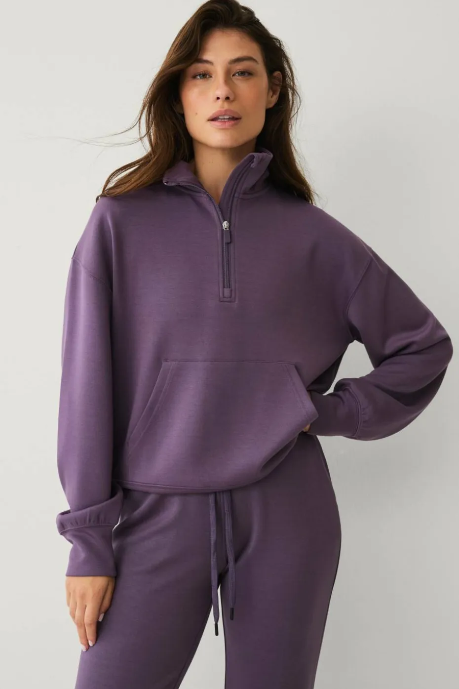 Ellos STUDIO Collegegenser Tech Sweat Halfzip