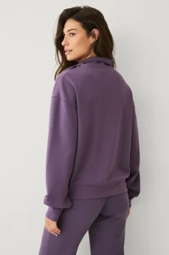 Ellos STUDIO Collegegenser Tech Sweat Halfzip