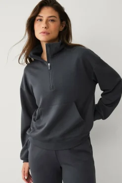 Ellos STUDIO Collegegenser Tech Sweat Halfzip