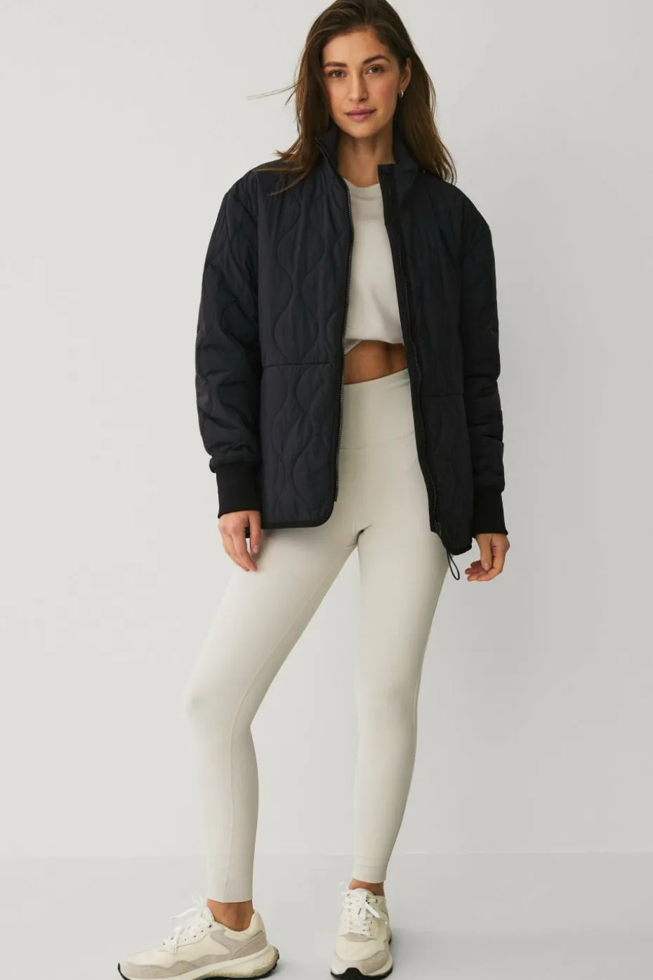 Ellos STUDIO Jakke Oversized Quilted Padded Jacket
