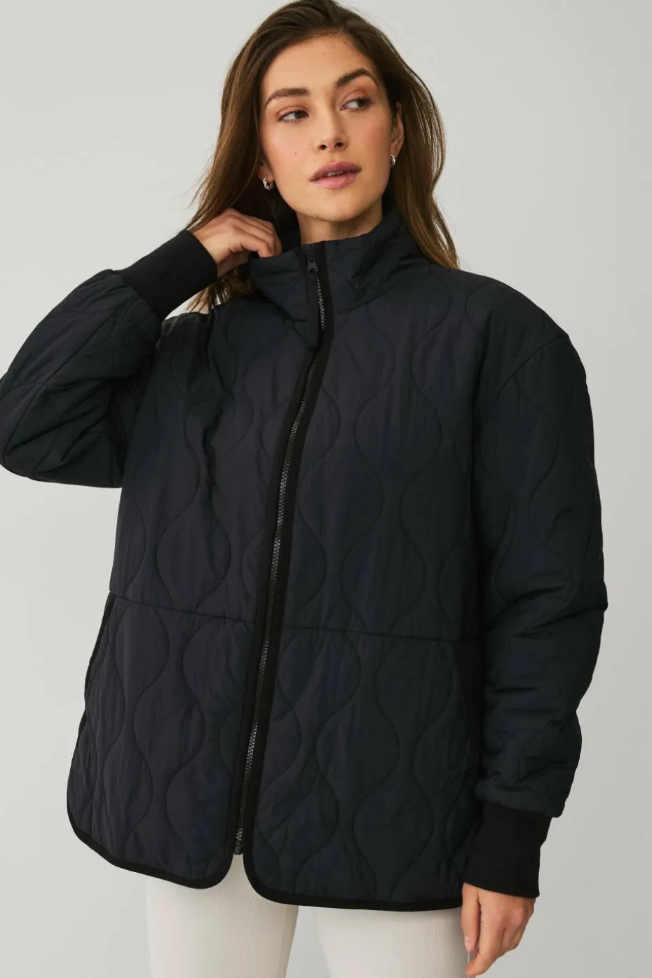 Ellos STUDIO Jakke Oversized Quilted Padded Jacket