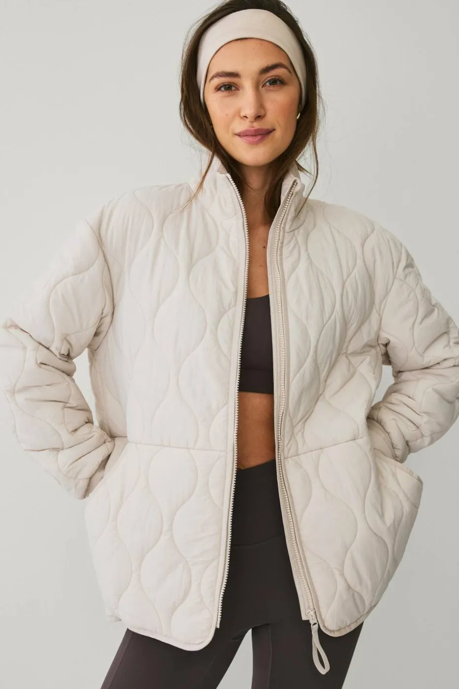 Ellos STUDIO Jakke Oversized Quilted Padded Jacket
