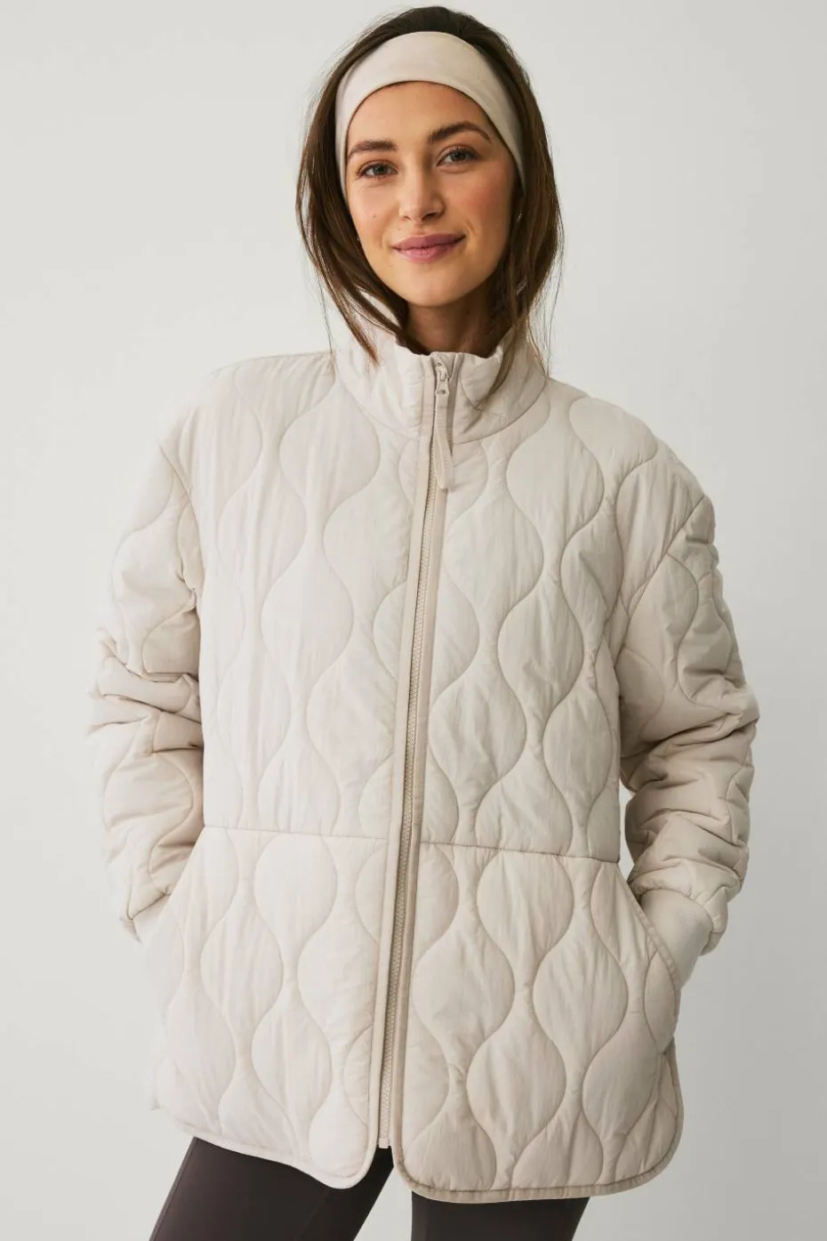 Ellos STUDIO Jakke Oversized Quilted Padded Jacket