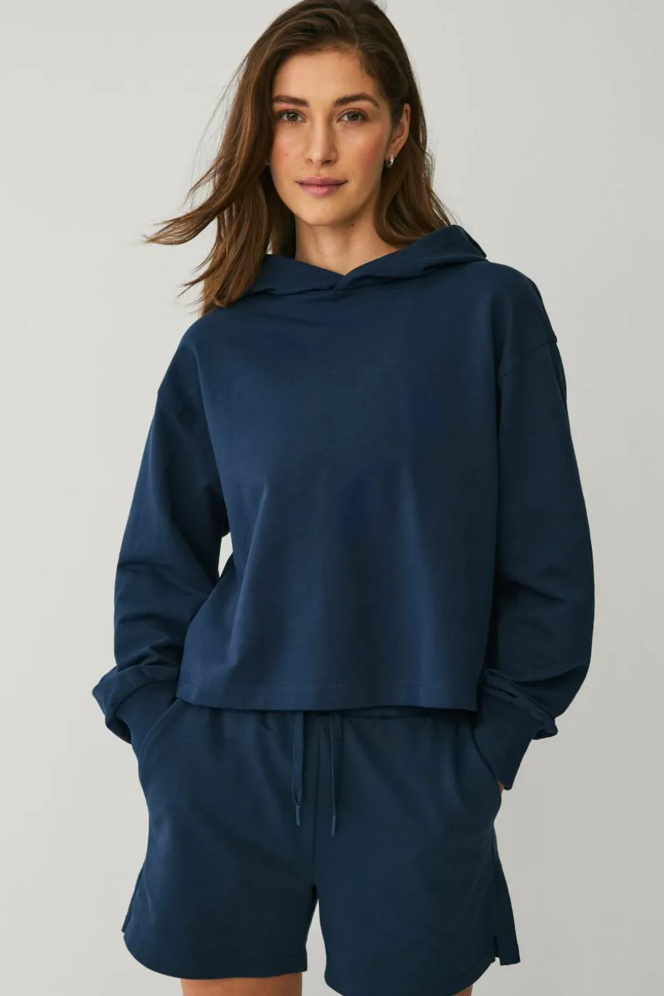Ellos STUDIO Treningshettegenser Oversized Cropped Sweat Hoodie